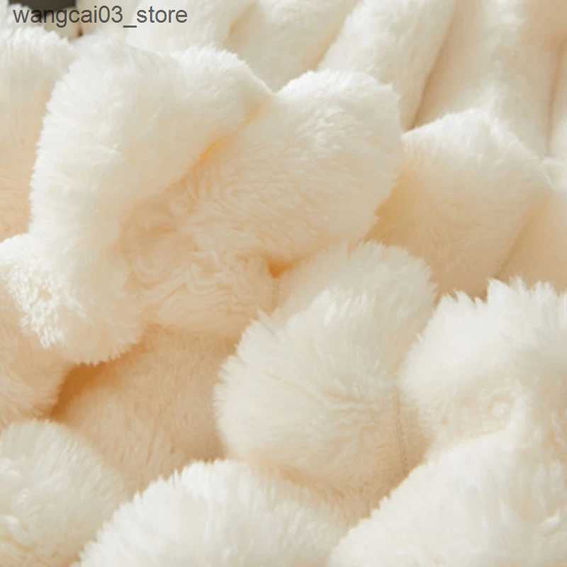 Blankets Swaddling Fluffy Soft Blankets Warm Winter Double White Cute Adults Girls Fuzzy Sofa Double Bed Sheets Soft Pink Blanket Queen Size Small. L2