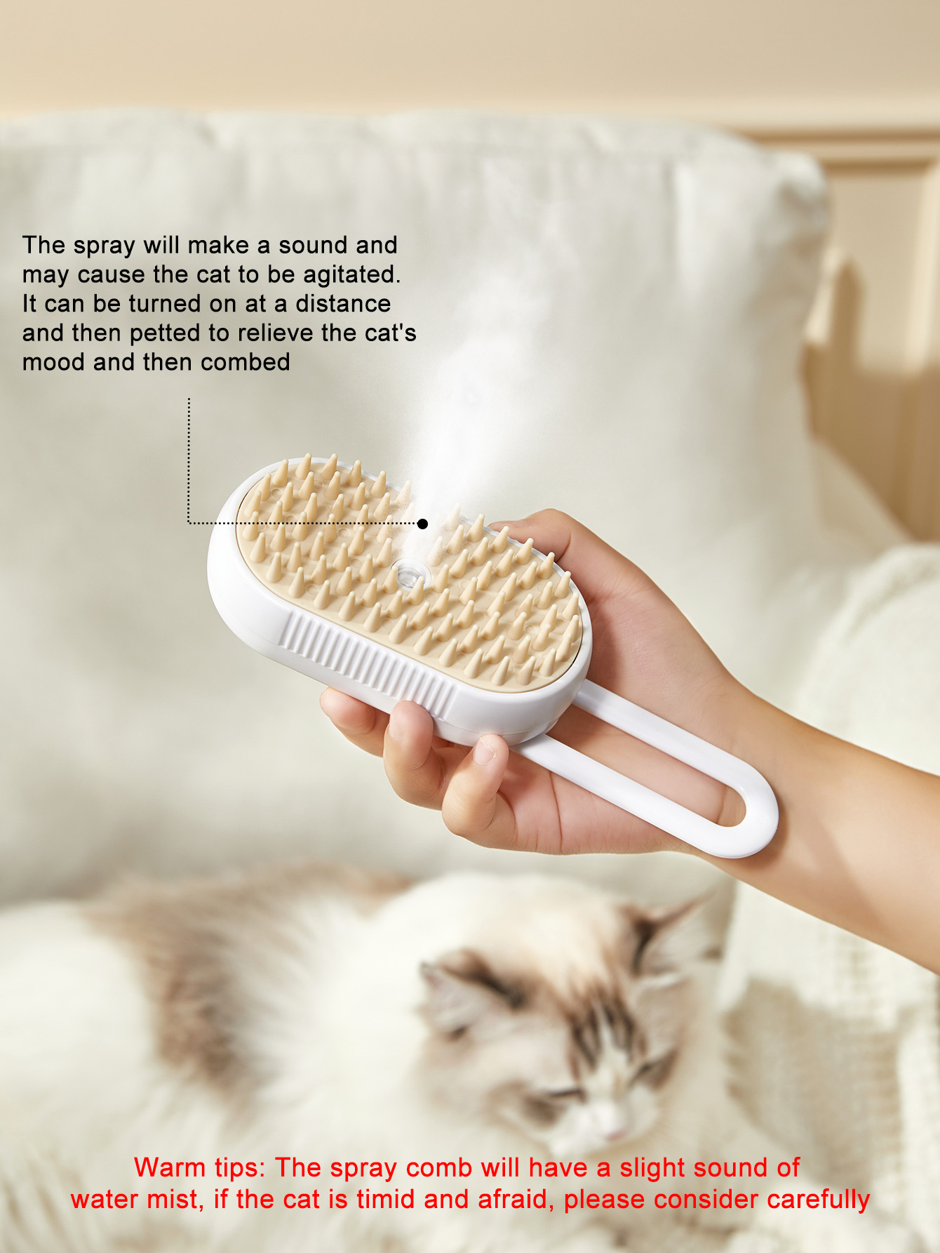 Pet Spray Massage Comb Steam Comb Cat Hair Cleaner For Cats Dogs To Float Hair Free Bath Special-purpose Cat Comb Pet Supplies