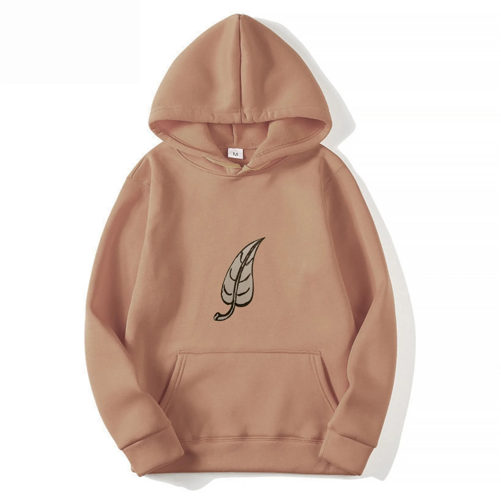 European and American fashion trends men women solid color hooded sweatshirt oversized autumn winter plus velvet casu 241011