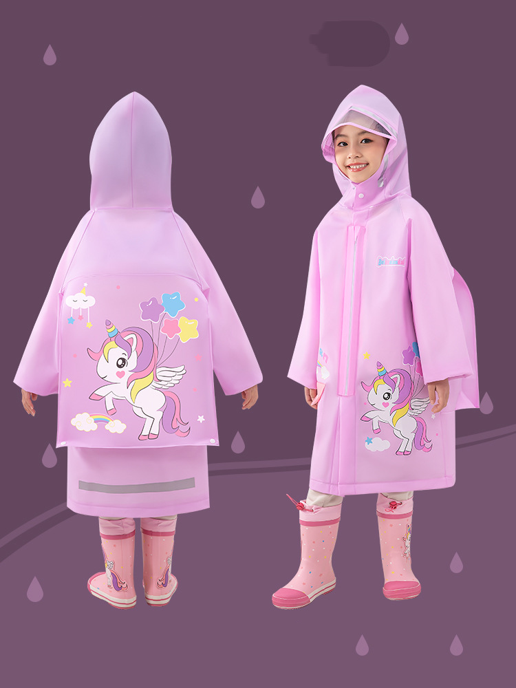 Environmentally friendly material children's raincoat with hat protecting baby's health and growth