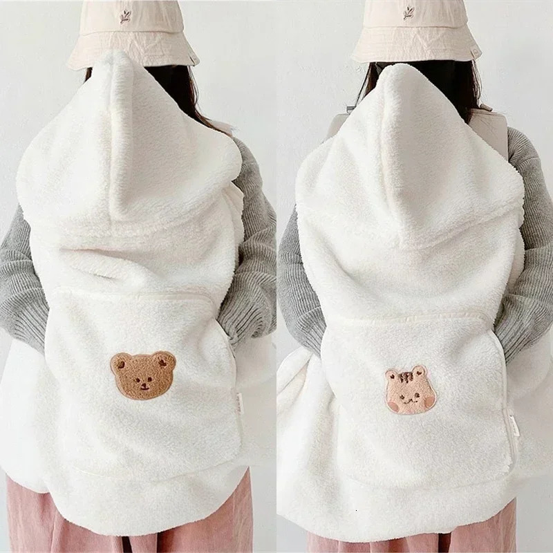 Coral fleece baby stroller cover embroidered bear rabbit winter windproof childrens blanket baby nap blanket warm bedding 240925
