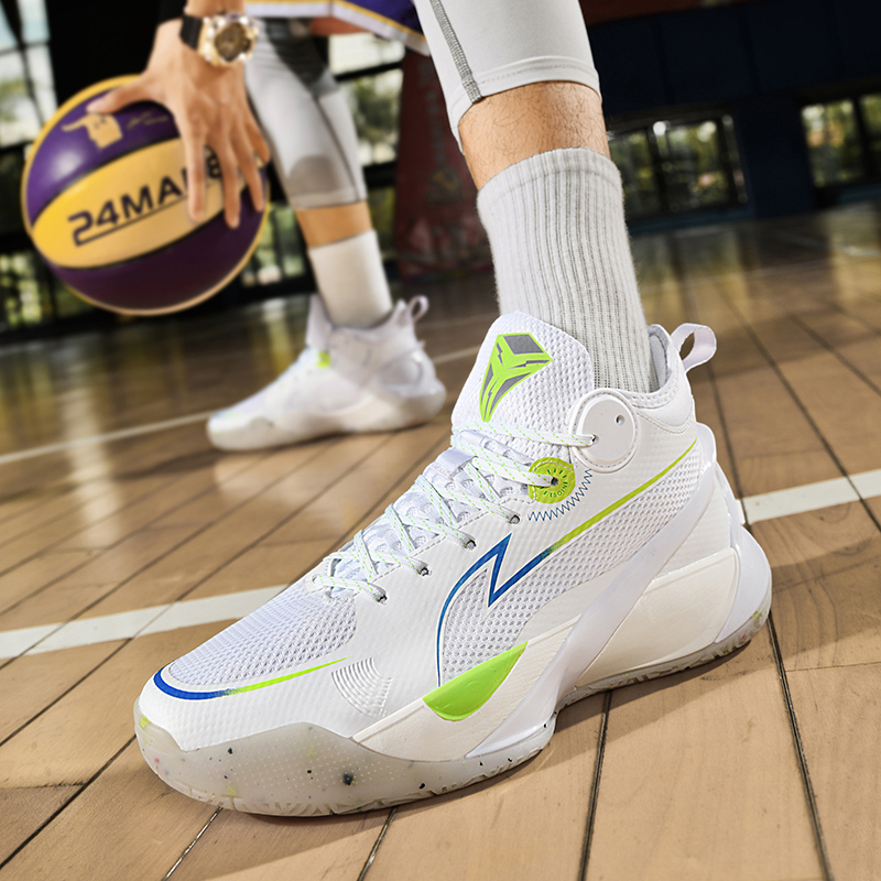 Glow-in-the-dark technology high rebound real combat basketball shoes comfortable match students low-top training sports shoes