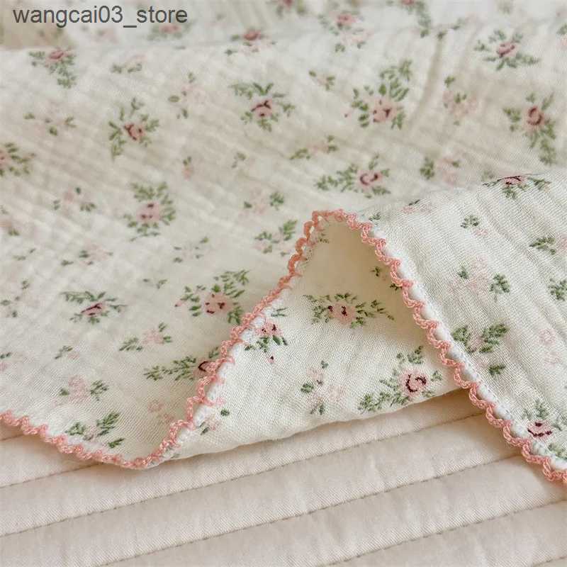 Blankets Swaddling Baby Blanket Newborn Muslin Swaddle Blankets Girls Cotton Soft Baby Receiving Blanket Infant Toddler Sleeping Cover Crib Quilts L24