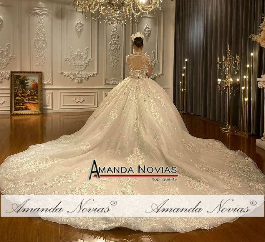 Train Wedding Long Dress Ball Gown Dresses Sleeves es