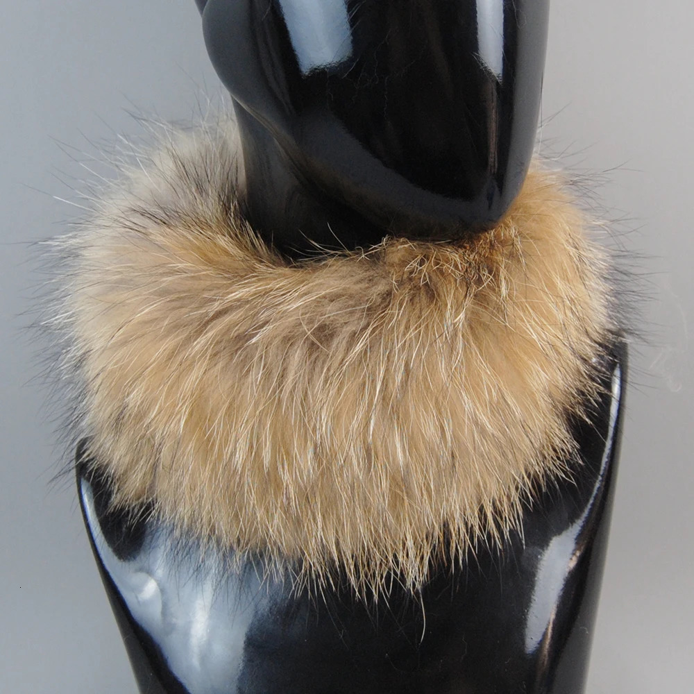 Natural Good Elastic Knitted Genuine Real Fox Fur Ring Scarves Warm Fox Fur Headband Women Winter Fashion Real Fox Fur Scarf 241009