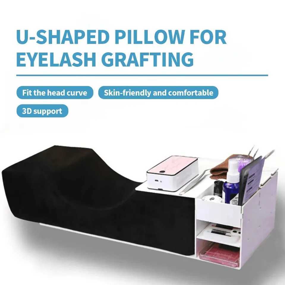 1 black eyelash pillow U-shaped pillow used as an auxiliary tool for operating table beauty salons particularly durable and washable W240819