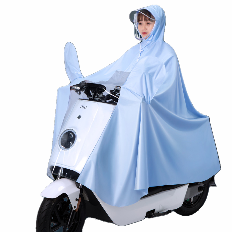 Electric bike raincoat transparent face mask clear view, more comfortable riding