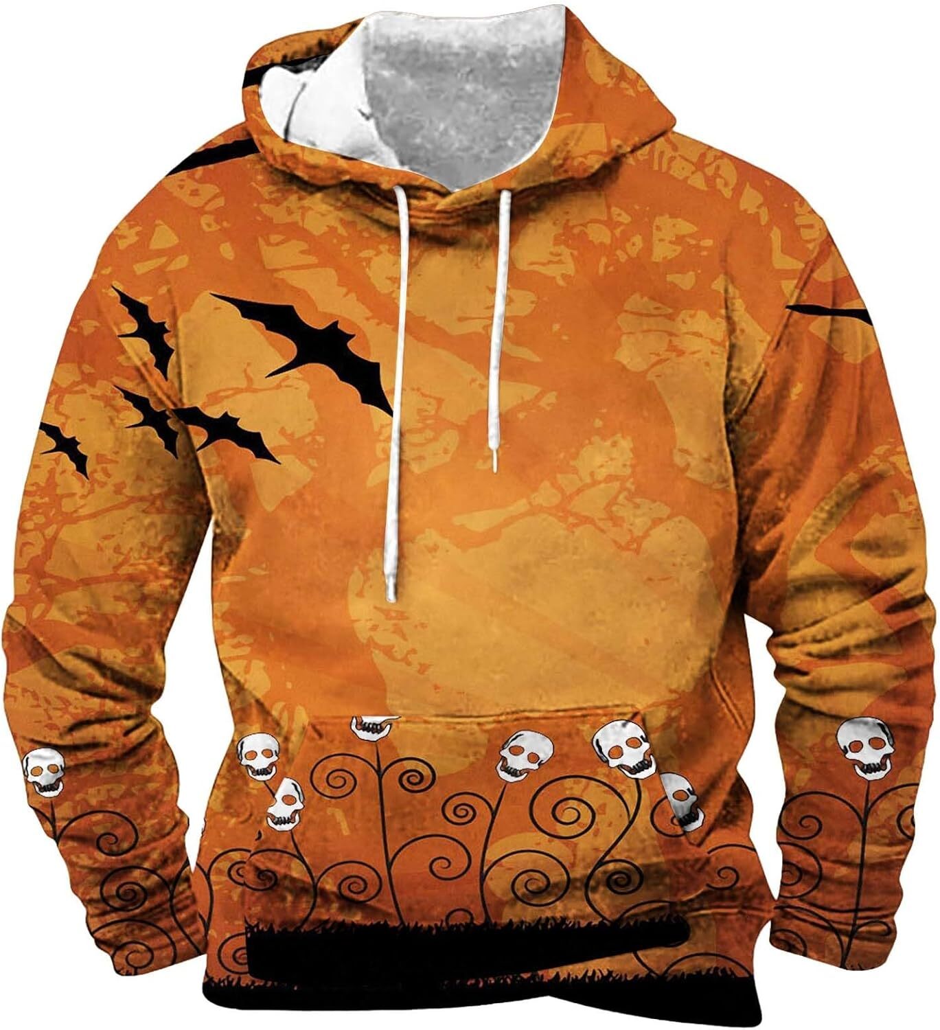 Hoodie for Mens Womens Mens Novelty Theme Pullover Sweatshirts 3D Graphic Halloween Long Sleeve Punk Hoodies Hocus Pocus Scary Sweatshirts Graphic