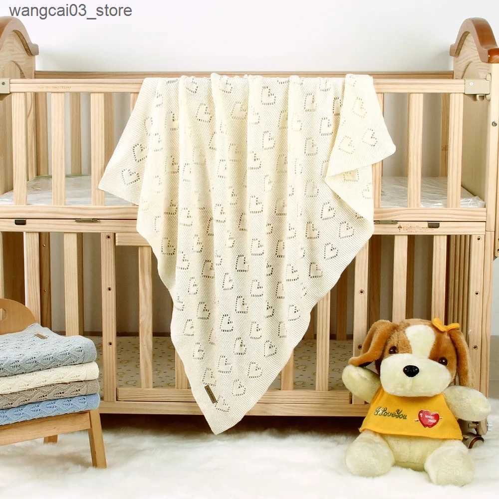 Blankets Swaddling Baby Blankets Knitted Newborn Bebes Stroller Bedding Quilts Cotton Toddler Kids Swaddling Wrap Infantil Unisex Blankets 100*80cm L2
