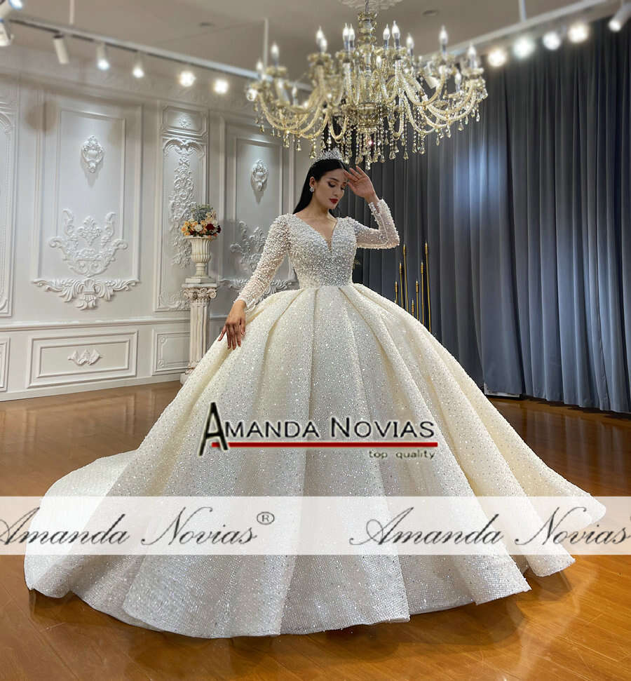 Big Puffy Ball Gown Wedding Dresses Real Picture