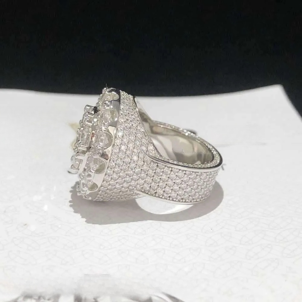 Moissanite Pass Diamond Tester Iced Out 925 Silver Champion Ring Custom Hip Hop 10k 14k Men Jewelry