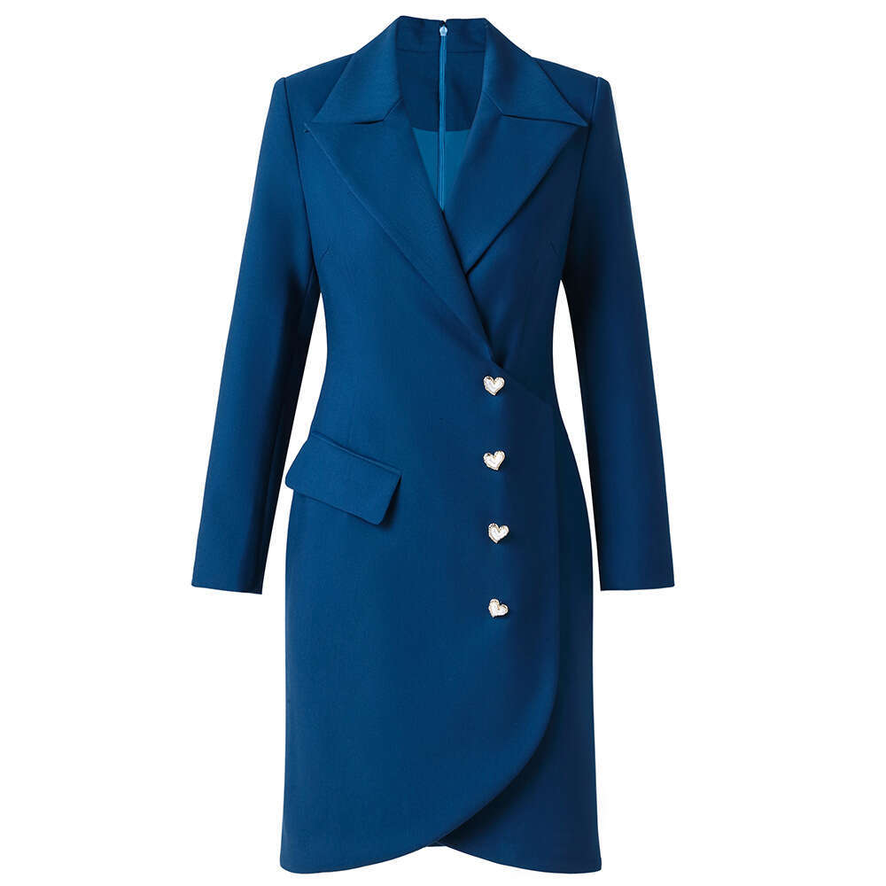 autumn womens clothing 2024 new high waist slimming irregular light mature suit dress temperament goddess style