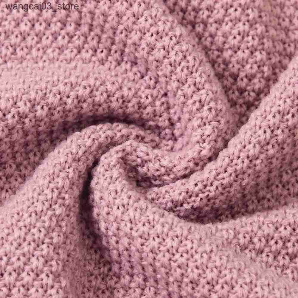 Blankets Swaddling Baby Blankets Knitted Newborn Soft Warm Swaddle Wrap Sleep Sacks 100*80cm Kids Bath Towels Children Outdoor Stroller Accessories L2