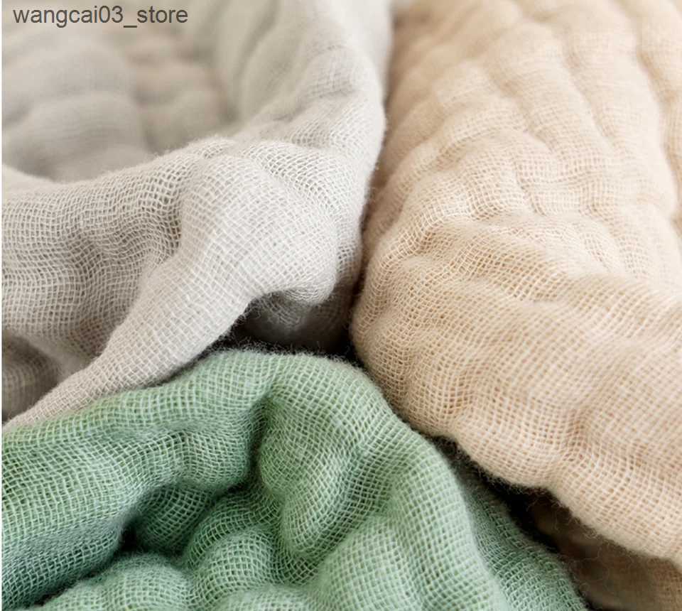 Blankets Swaddling 6 layers Muslin Baby Blanket Newborn Swaddle Blankets Soft Baby Receiving Blanket Infant Sleeping Cover Bath Towel Crib Quilts L240