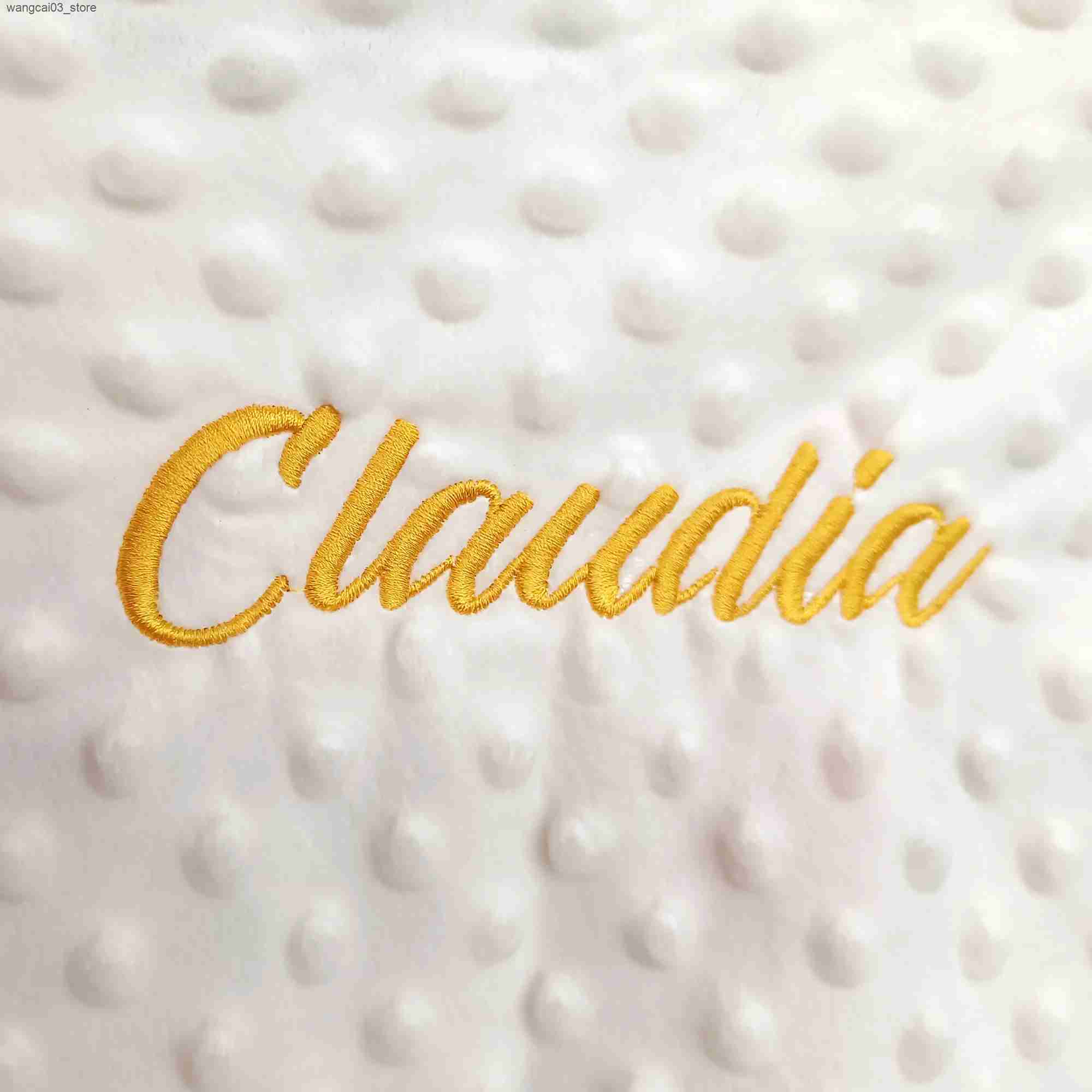 Blankets Swaddling Name Personalised Custom Fleece Baby Blanket Kids Nursery Decor Swaddle Blanket Baby Blankets Newborn Gift Mother Kids 100*72cm L24