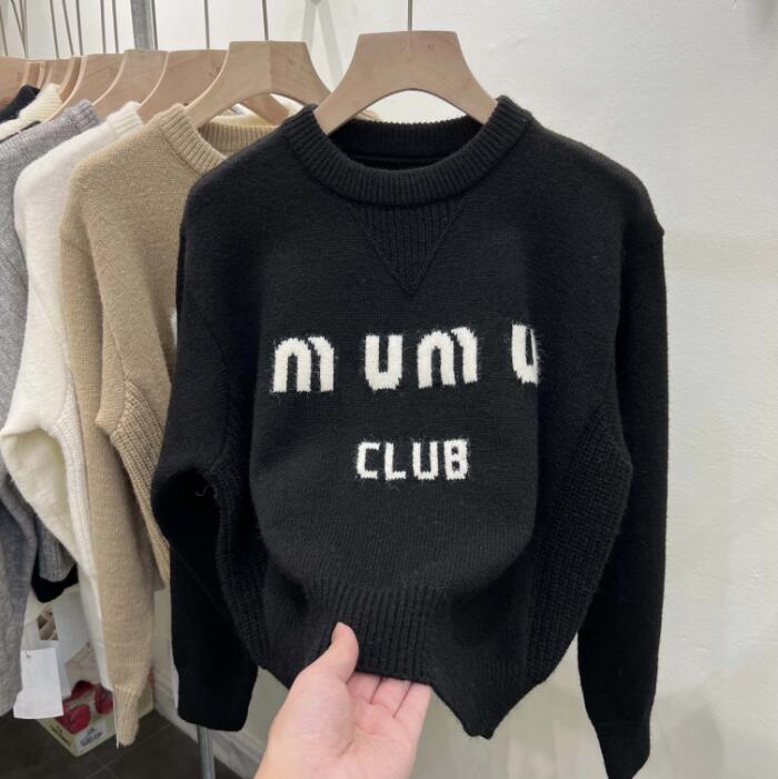 Autumn New G Womens Thin Worsted Wool Sweater Sweater Long Sleeves Inner Wear Pullover Retro Loose Top