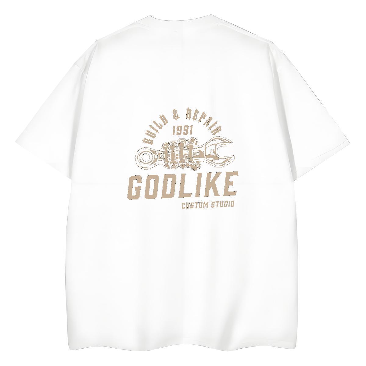 Fashion New T Shirts Women 230g 100% Cotton Round Neck Short Sleeve Sport tool Tshirt for Man Woman Free Shipping Cartoon Print Tee Shirt