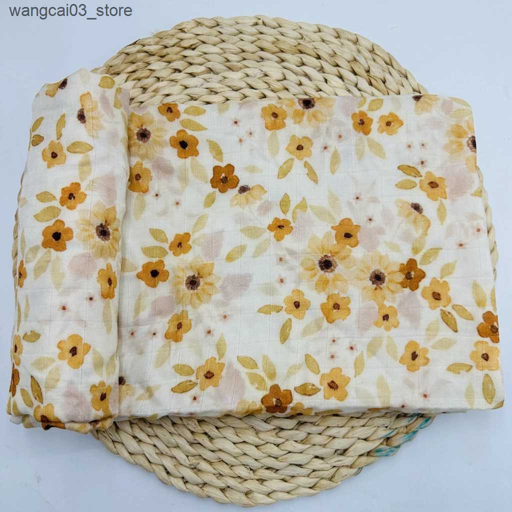 Blankets Swaddling 2024 NEW Hot Organic Cotton European Styles Swaddle Blanket Customize Designs L240910 L0910