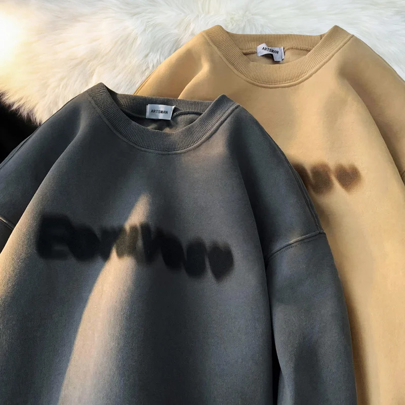 Autumn Goth Letter Printed Crewneck Sweatshirt For Men Y2K Streetwear Pullover Hoodies Hip Hop Fashion Cotton sudaderas hombre 241011