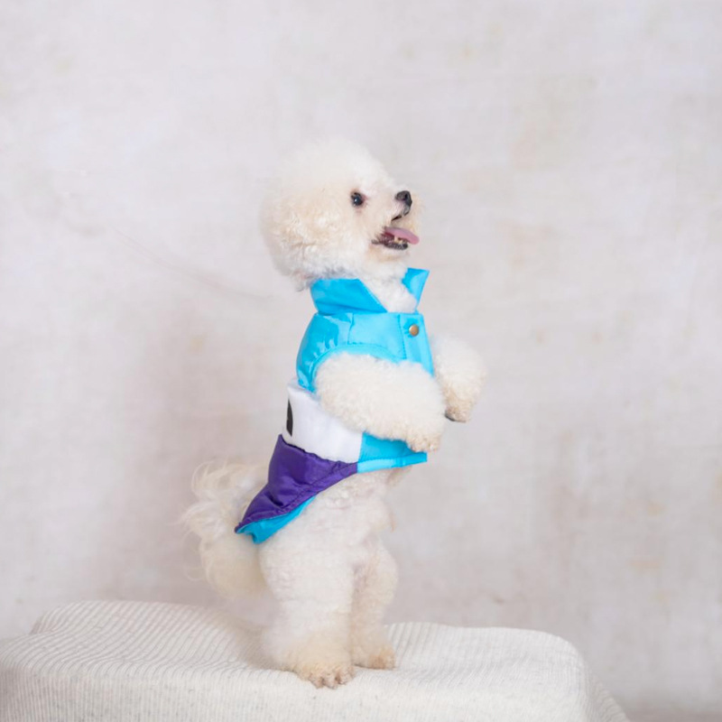Dog Vest with Integrated Cotton Tower Designer Dog Apparel The Dog Face Waterproof Coats, Dog Winter Clothes for Small Medium Dogs, Dog Snow Jacket fo
