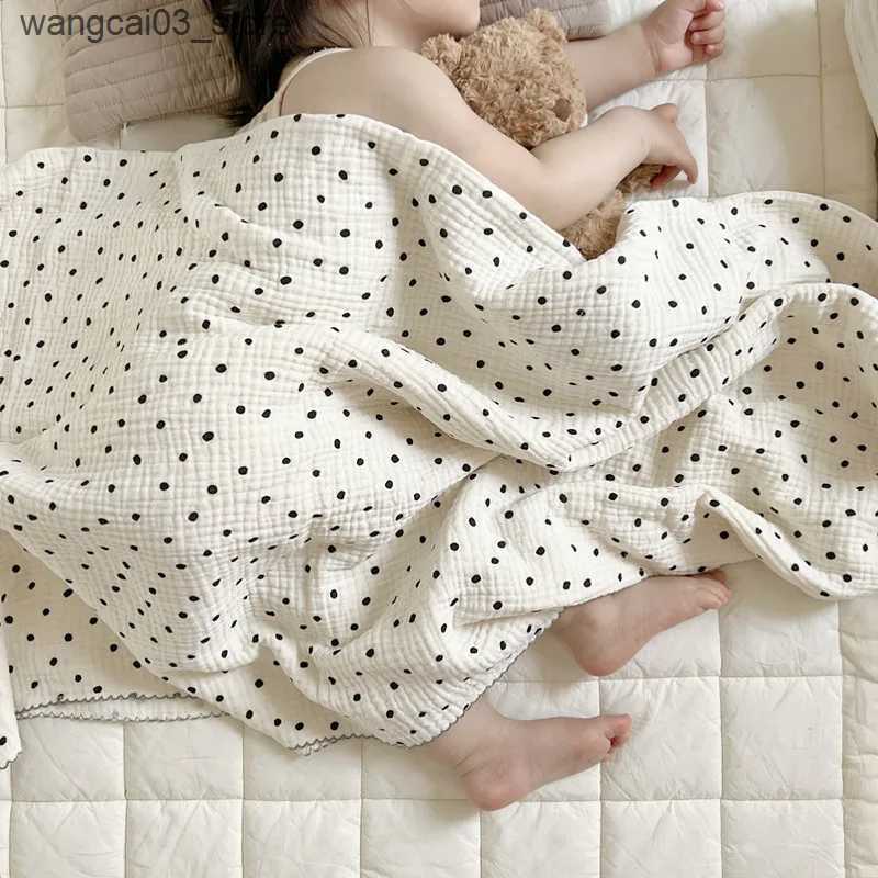 Blankets Swaddling Vintage Pink Floral Muslin Swaddle Blanket for Girls Newborn Cotton Gauze Wrap Receiving Blankets Stroller Cover Baby Bedding L2409