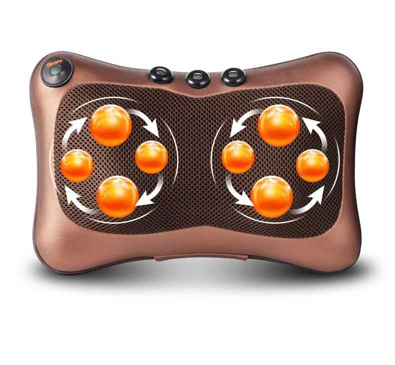 Cervical spine massager neck lumbar spine back multifunctional body massage pillow car massage pad used for learning W240819