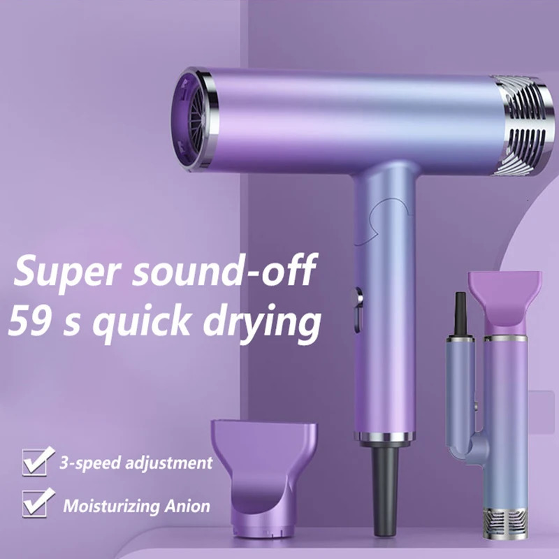 Portable high speed quick drying Mini Salon 2-in-1 hair dryer Foldable household ion intelligent temperature control hair dryer 241009