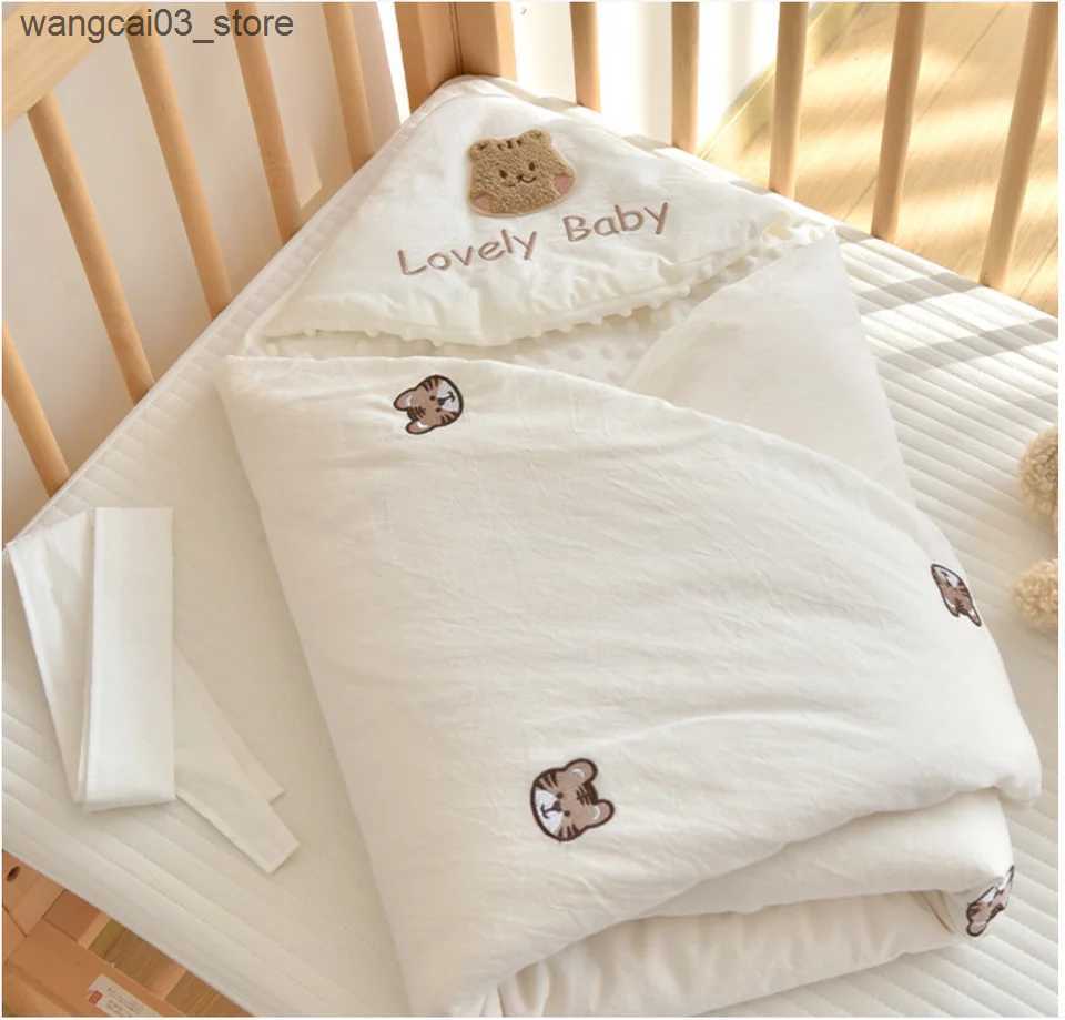 Blankets Swaddling Baby Blanket Newborn Swaddle Wrap Spring Autumn Cotton Soft Envelope Baby Receiving Blankets Boy Girl Baby Sleepsack Stuff L240910