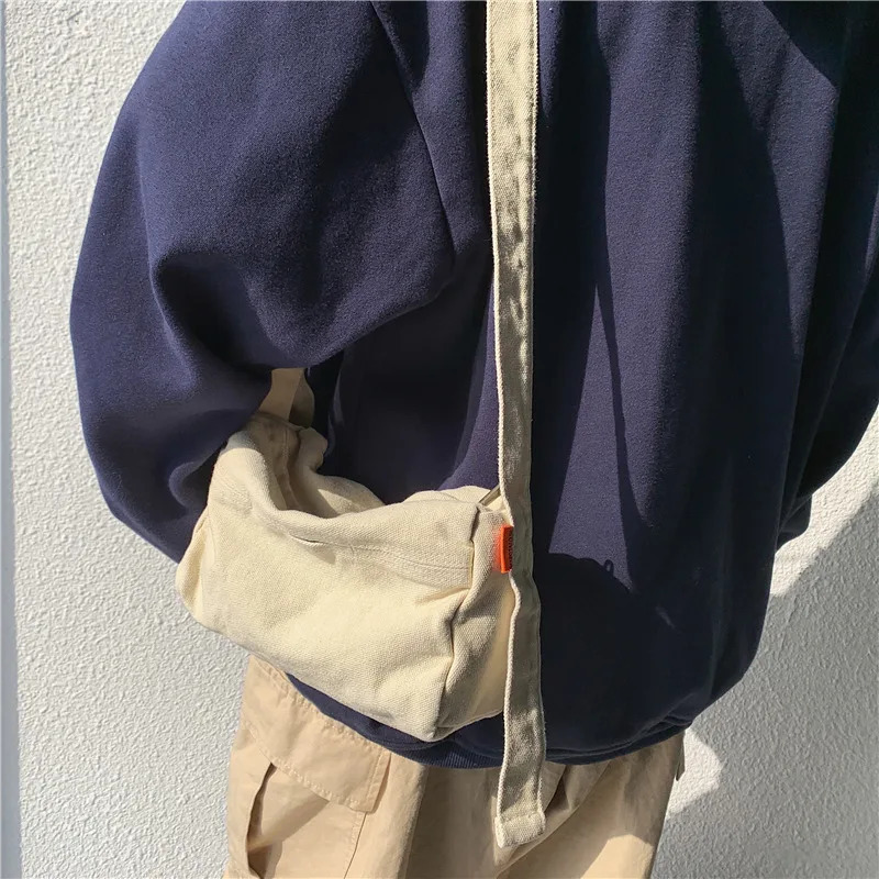 Literature and Art Canvas Bag Womens Shoulder Bag Korean Fashion Student Bag 241008