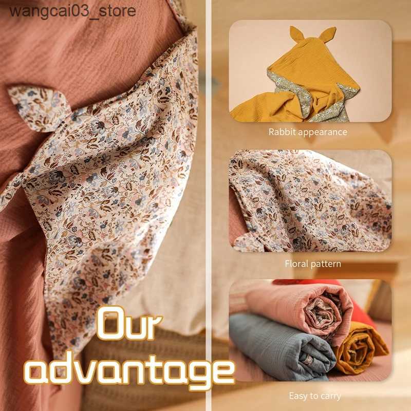 Blankets Swaddling Bopoobo Soft Newborn Baby Wrap Blankets 100% Cotton Baby Sleeping Bag Multicolor Floral Bath Blanket Sleeping Swaddle Blanket L2409
