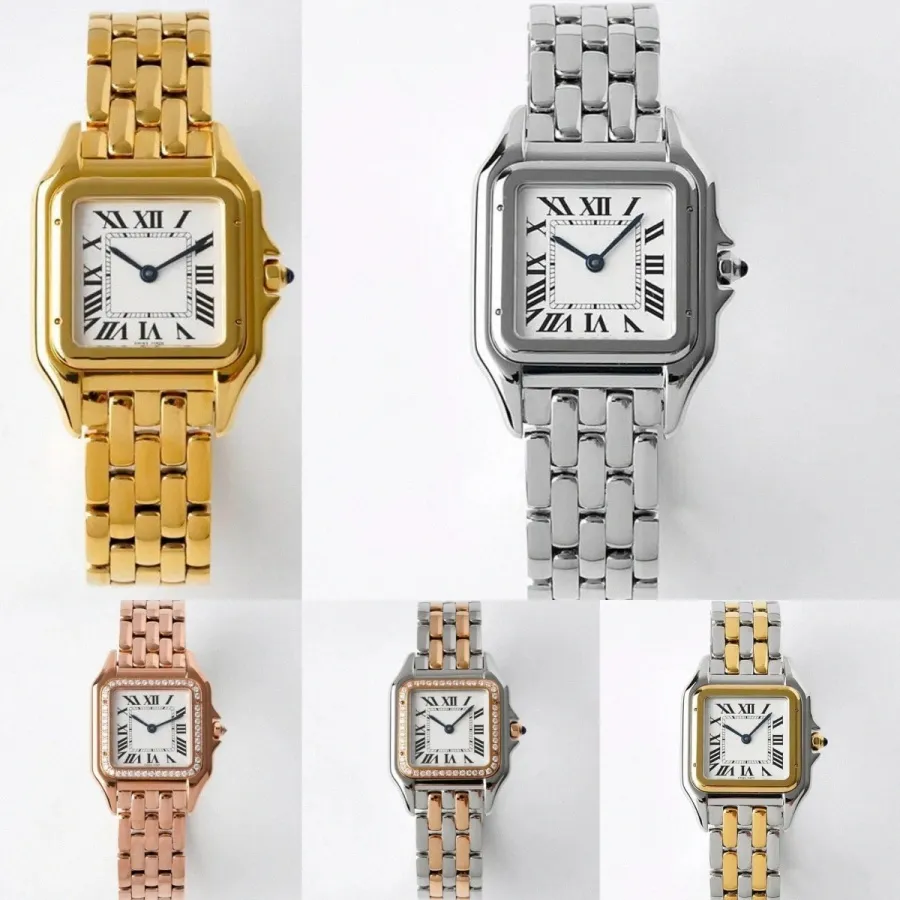 Women watch for ladies Designer Watch Square panthere fashion quartz movement watches square tank Women gold silver watches Montre de Luxe business C318 with aaa box