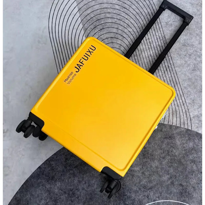 Aluminum frame 18 inch lage small wooden board suitcase computer company short distance mens and womens travel bags 241007 4