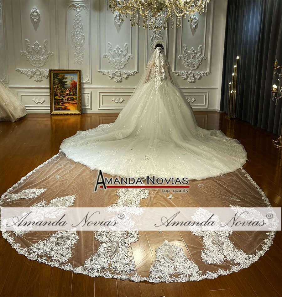 Train Wedding Long Dress Ball Gown Dresses Sleeves es