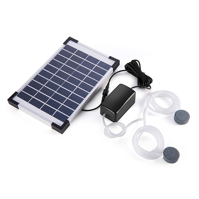 Solar Air Aerator Kit Battery with Air Hose and Bubble Rock Pond Aerator Bubble Submersible Oxygenator for Fish Tank Pond