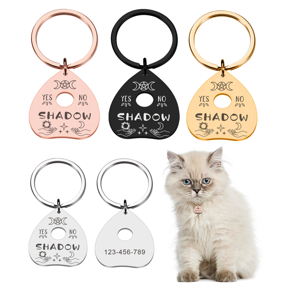 Personalized Dog ID Tag Engraved Cat Dog Puppy Kitten Pet Anti-lost Name Plate Customized Collar Tags Pendant Pet Accessories