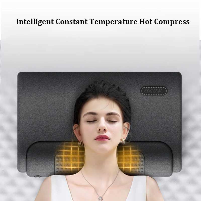 Electric massage neck pillow protection column track hot compression pillow cushion neck pillow W240819