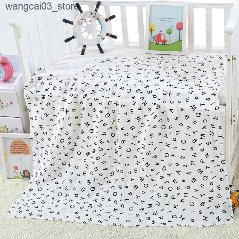 Blankets Swaddling 120*110 cm Cotton Baby Blanket Bath Towel Swaddle Blanket Diaper Gauze Muslin Blanket Baby Blankets Newborn Blanket Swaddle L240910