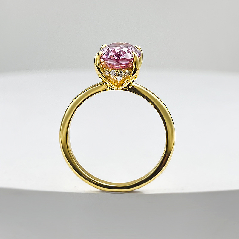 Sterg Sier Pink Moissanite Wedding Band Ring for Women dh910320090