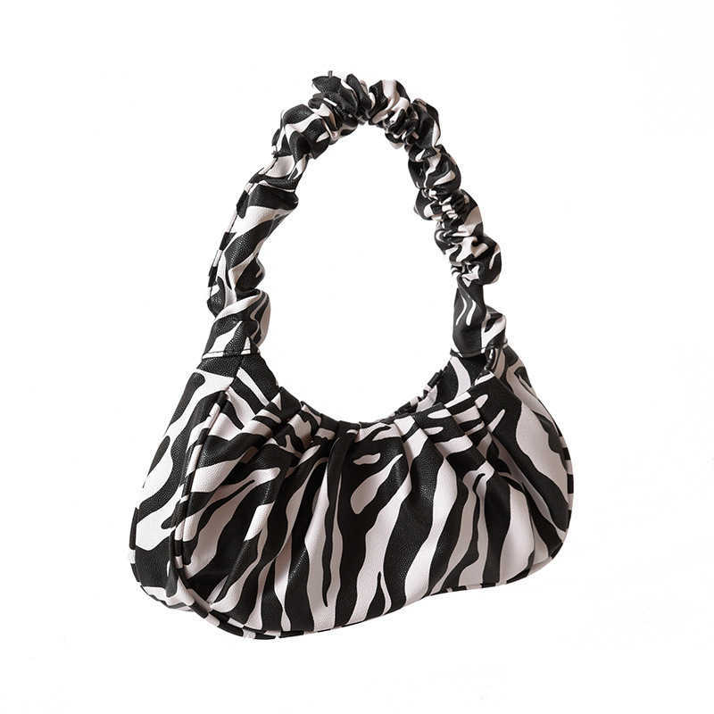 CMM Selling Cloud Bag New Summer Selling Shoulder Bag Cow Print Leopard Print Pleated Armpit Bag