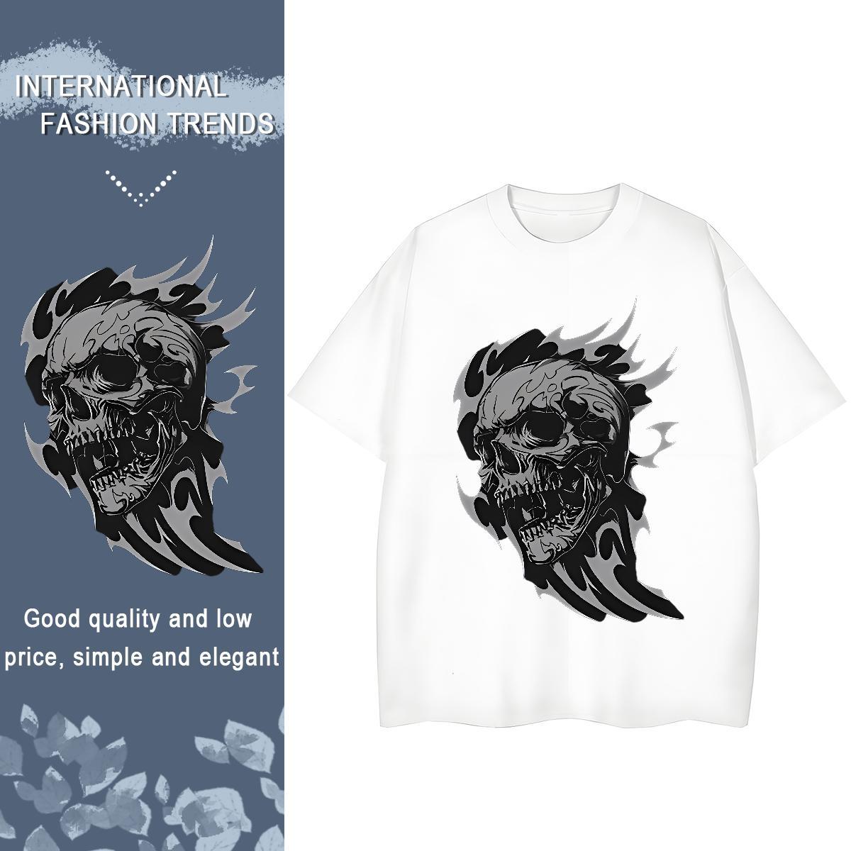 Designer T-Shirts for Women 230g 100% Cotton Breathable Short Sleeve Home Outdoor halloween Womens Tshirts Unisex DIY Printed Tees Shirts