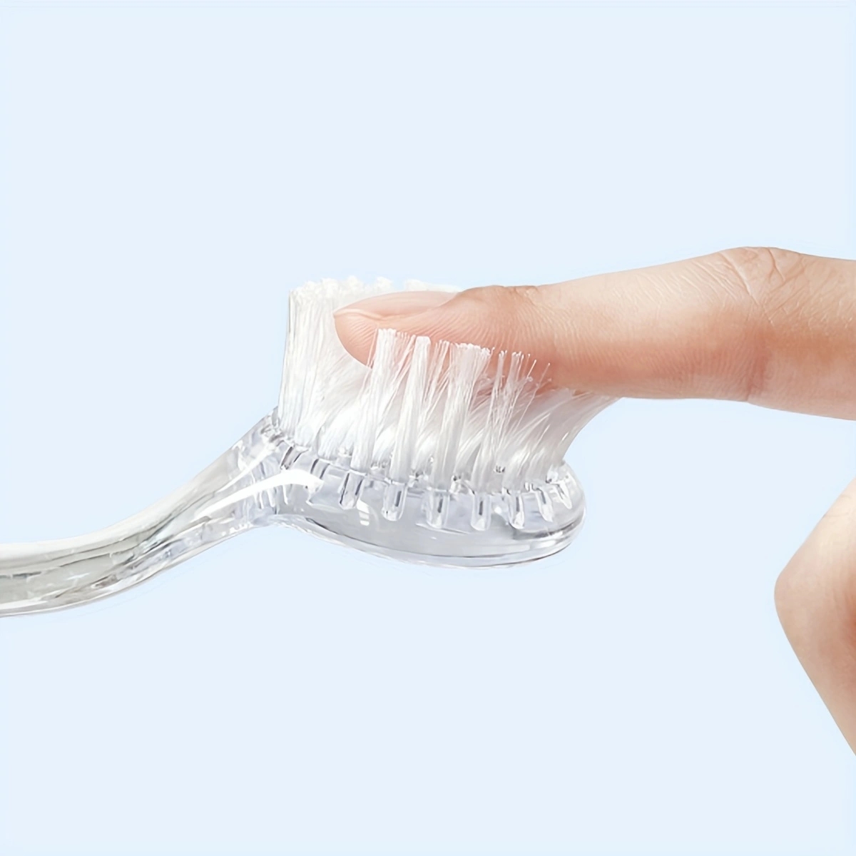 1pc Clear Hamster Massage Brush, Transparent Small Pet Cleaning Brush