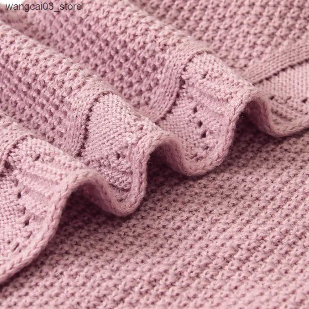 Blankets Swaddling Baby Blankets Knitted Newborn Soft Warm Swaddle Wrap Sleep Sacks 100*80cm Kids Bath Towels Children Outdoor Stroller Accessories L2