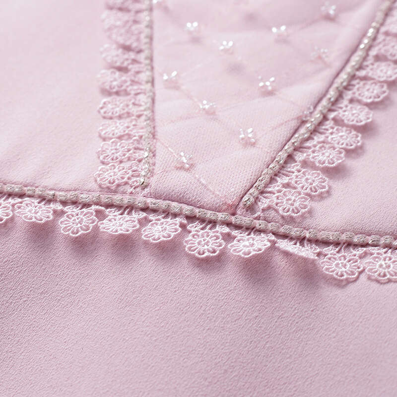 Smart elegant 2024 womens new autumn outfit pink ladylike temperament age reduction waist reduction and slimming A-line dress