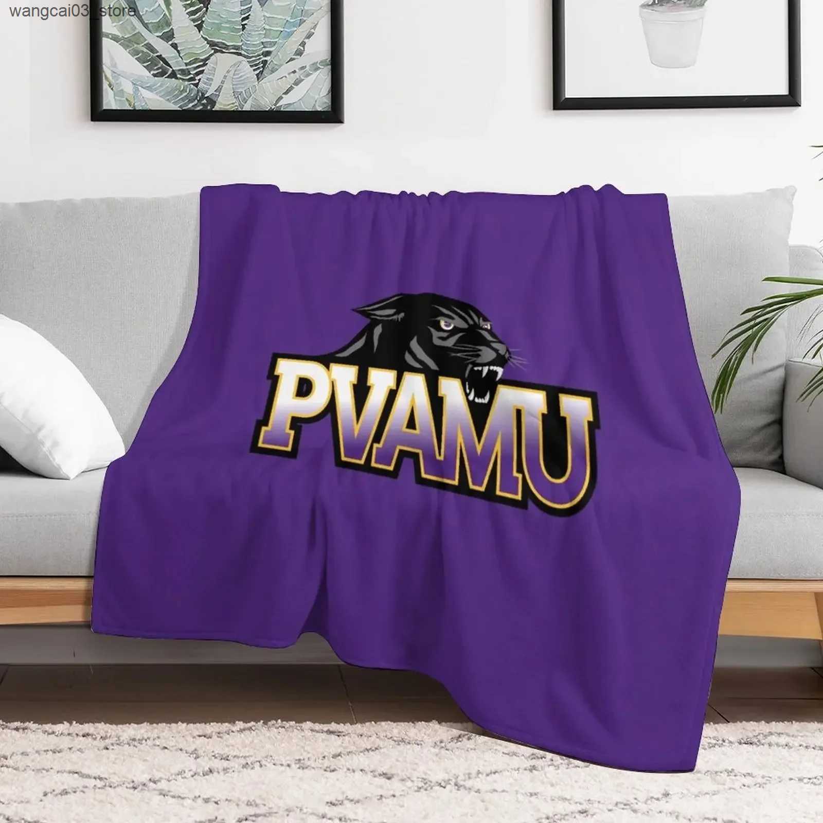 Blankets Swaddling Prairie View Panthers Throw Blanket Luxury Designer Stuffeds Blankets L240910