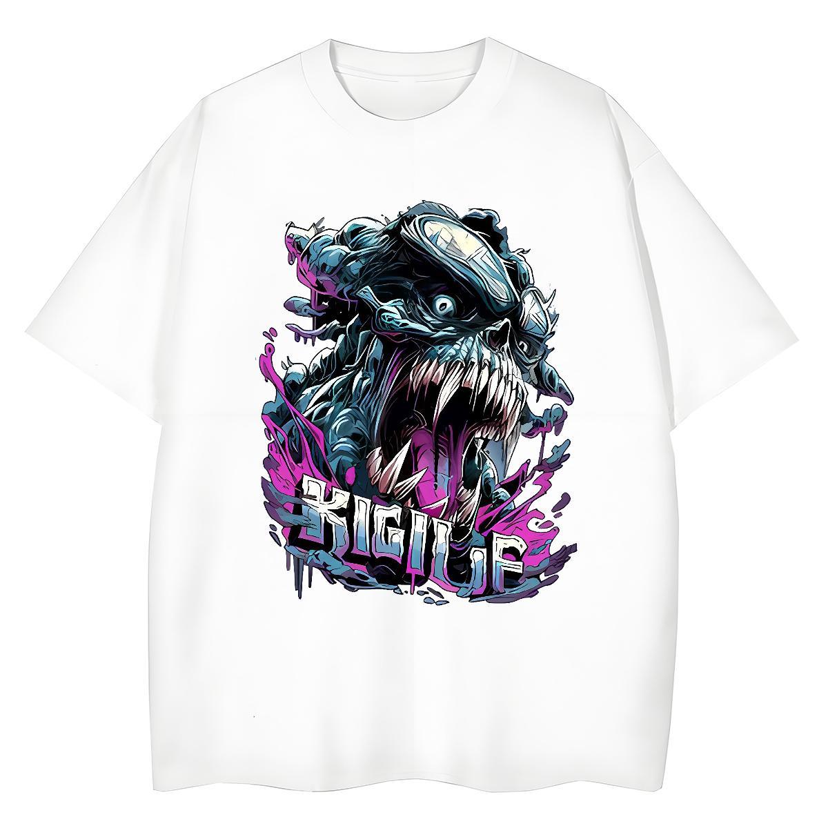 Designer T Shirts Women 230g 100% Cotton Breathable Soft Summer Casual skull Couples T Shirts Designer Nice DIY Printed Tees