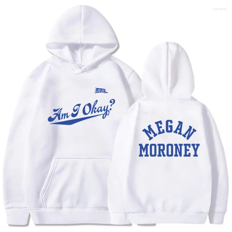 Men's Hoodies, Megan Moroney Am I Okay Print, Unisex Winter Fleece Pullover Sweatshirt, Casual Sudaderas Hooded Top