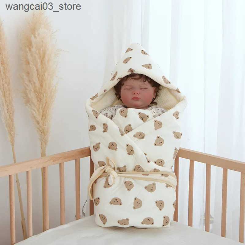 Blankets Swaddling lMBABY Muslin Baby Quilt Swaddle Blanket New Born Bedding Sleeping Bag for Newborn Wrap Soft Bath Towel Babies Accessories L240910
