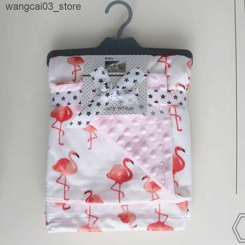 Blankets Swaddling High Quality Baby Blanket Winter Flannel Fleece Flamingo Blanket Infant Swaddle Stroller Wrap For Newborn Baby Bedding Blankets L24
