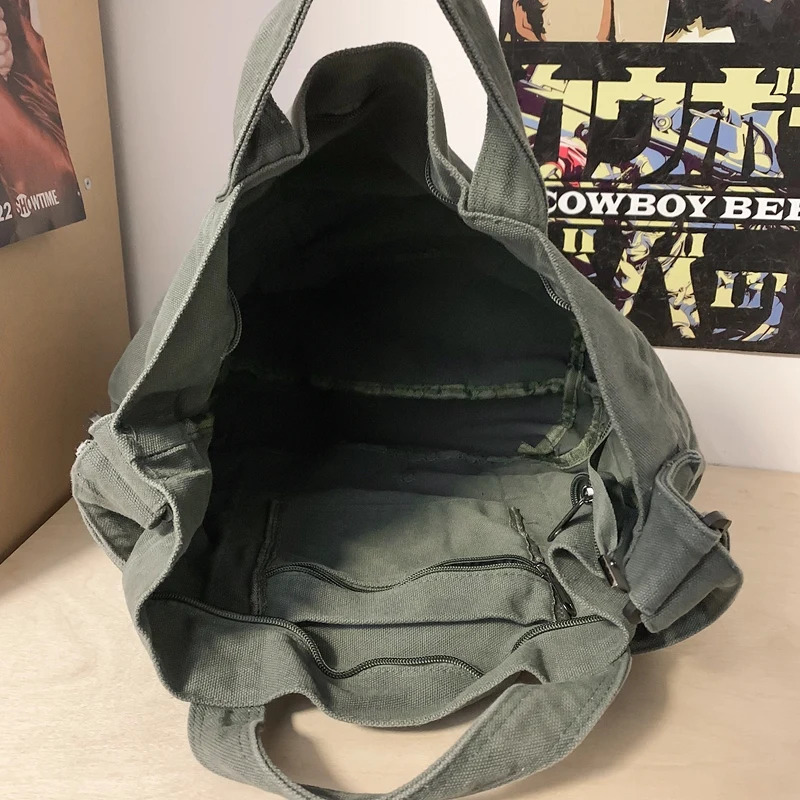 100% pure cotton womens shoulder bag high-quality canvas cross body bag unisex solid wood bag Korean style cross body bag 241008