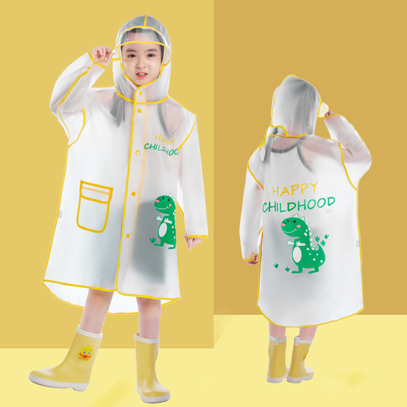 Non toxic and harmless children's hooded raincoat protecting baby's health